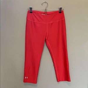 Under Armour 3/4 leggings hot pink neon